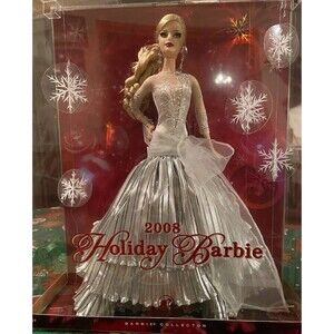 2008 Holiday Barbie - 20th Anniversary Special Edition NIB White Silver Dress